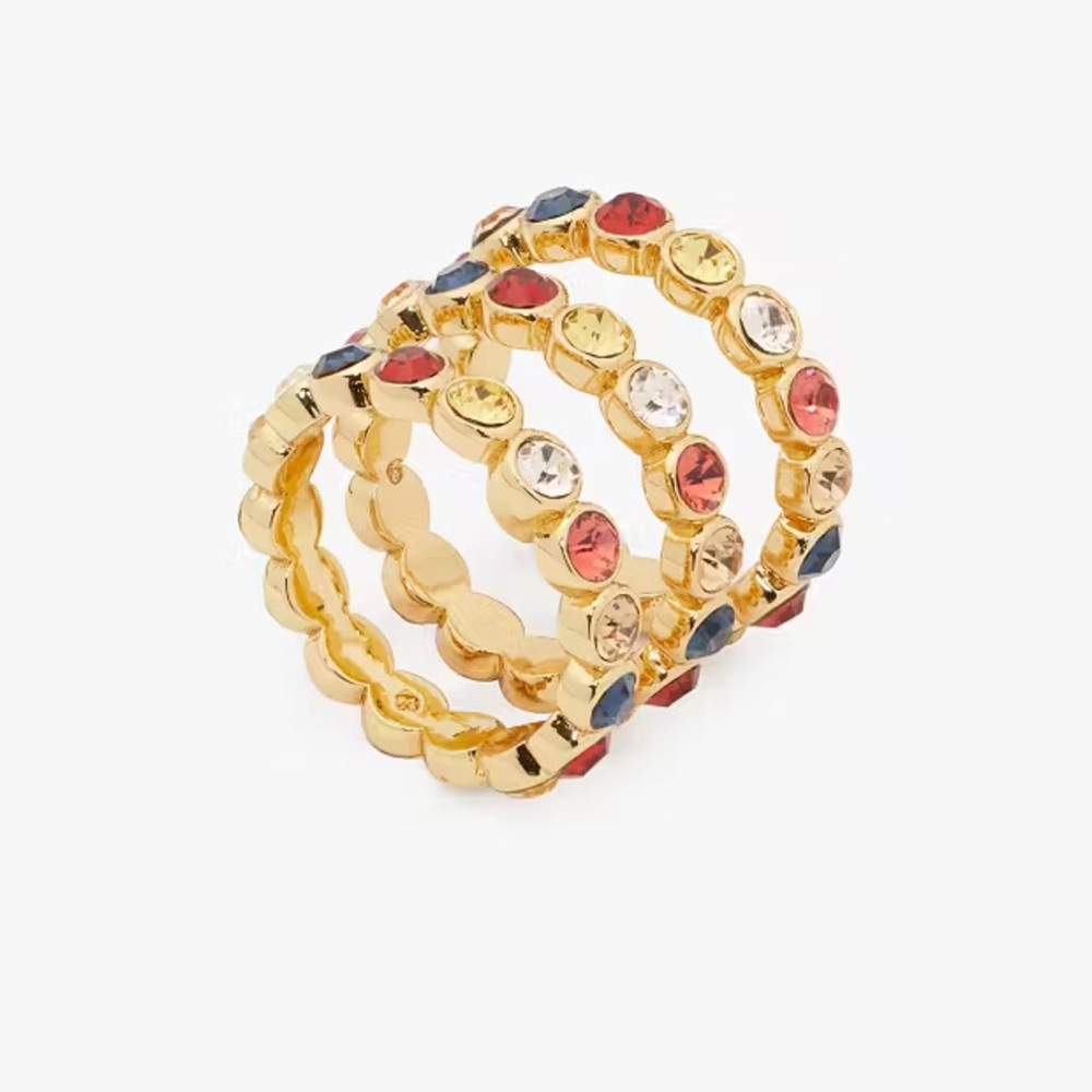 Kate Spade On The Dot Stacking Ring Set - Picture 2 of 6